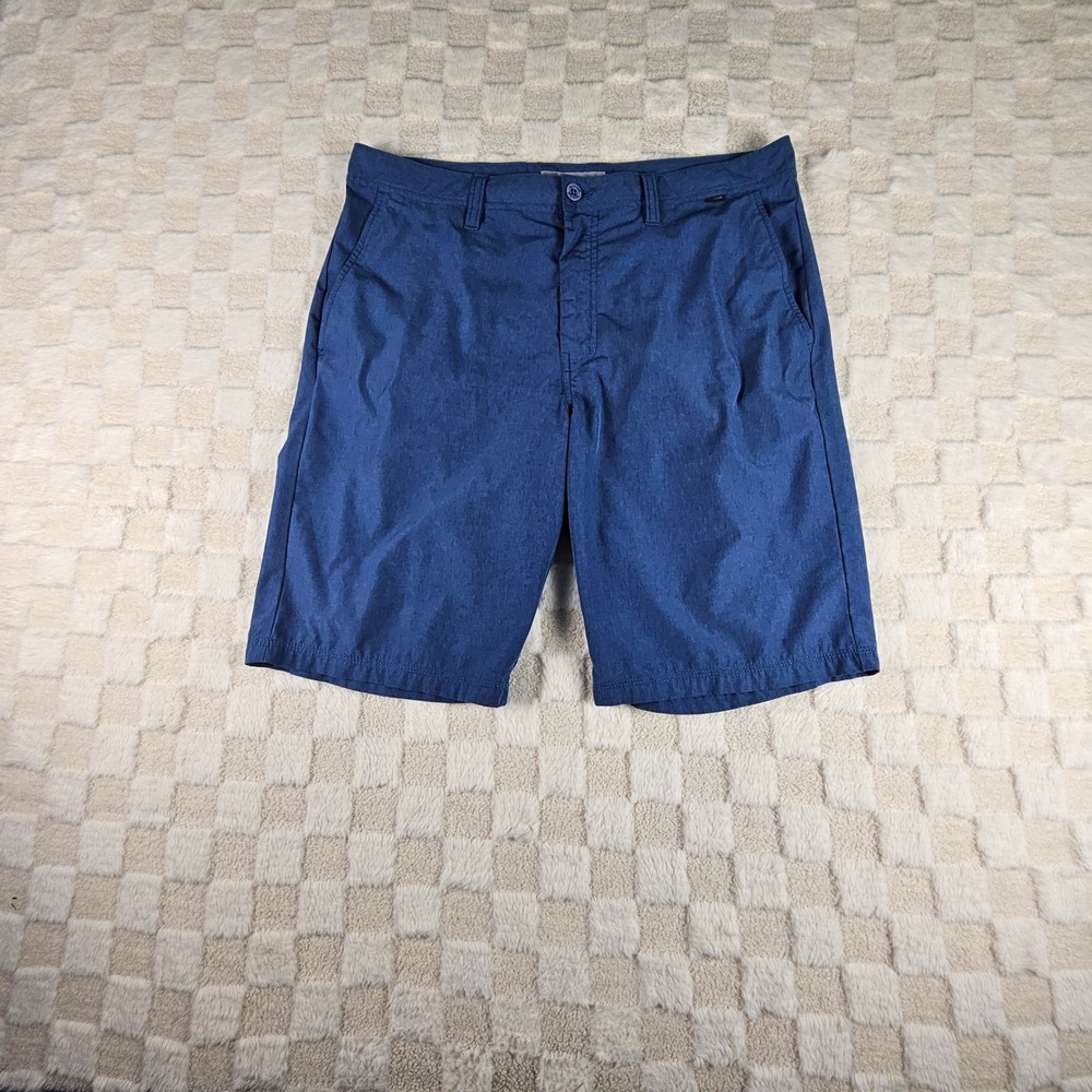 TravisMathew Mens Blue Heather Performance Golf Shorts Size 34 Stretch Active